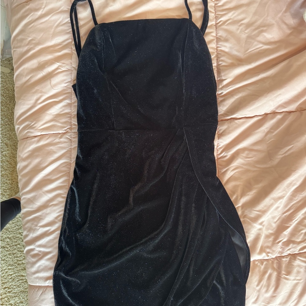 Elegant Black Velvet Dress